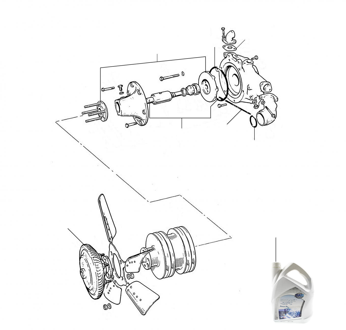 30522 Waterpump 11218-27000 - VIN 11219 till 27000