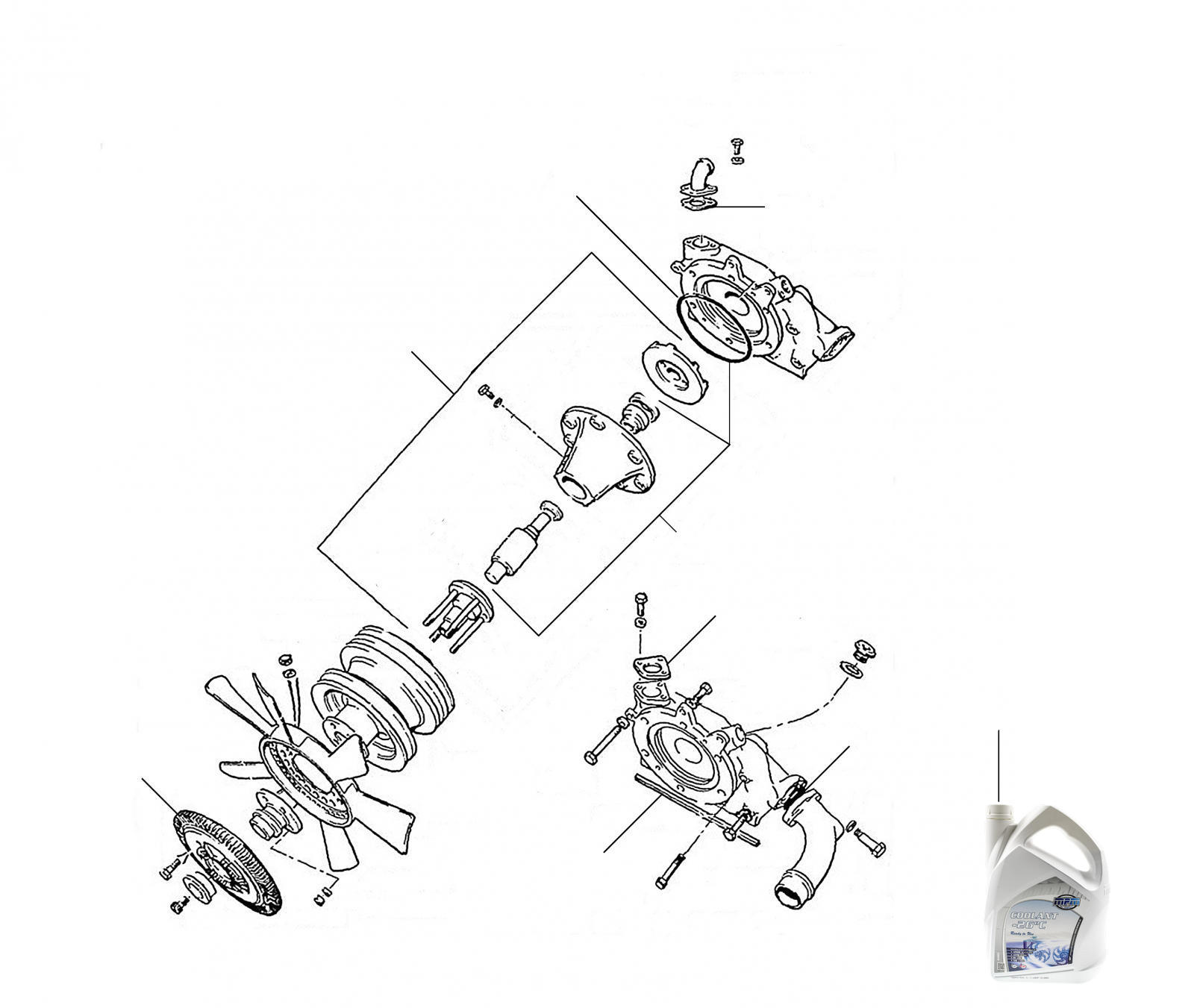 30524 Waterpump 30000-52000 - VIN 30000 till 52000