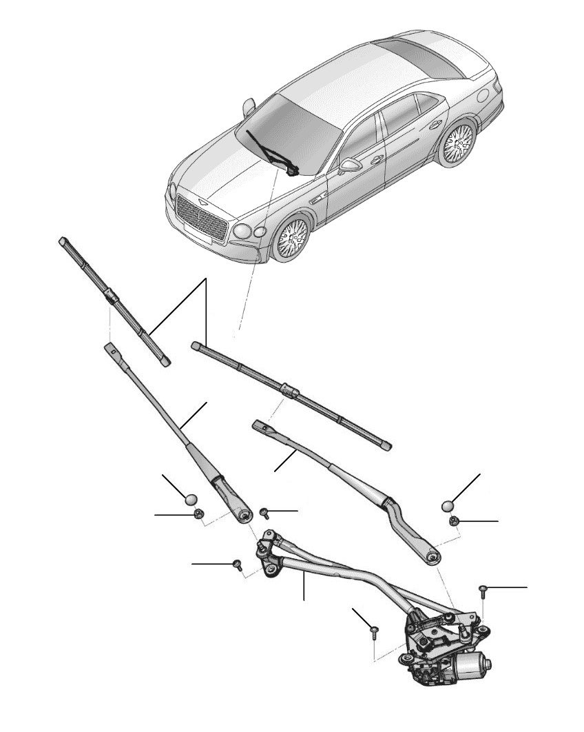 Windscreen wipers flying spur 2020-2024 - 2020 till 2024