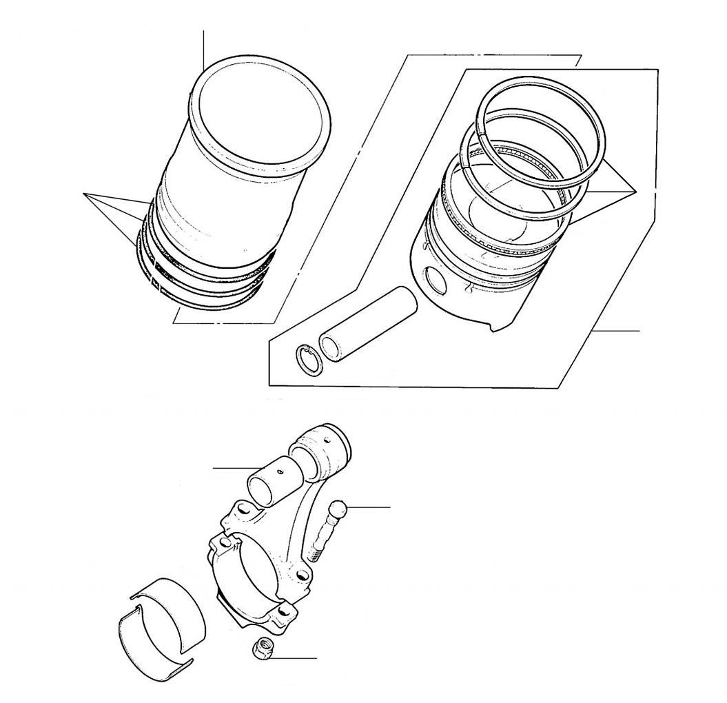 41104 Piston & Cylinder liner - VIN 20000 till 26500 (9:1 compression)