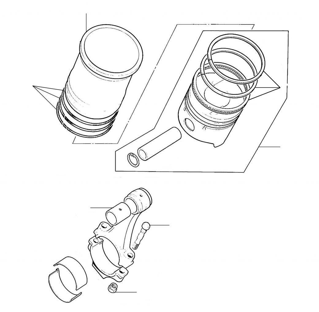 41100 Piston & Cylinder liner - VIN 57001 onwards (Turbo cars)