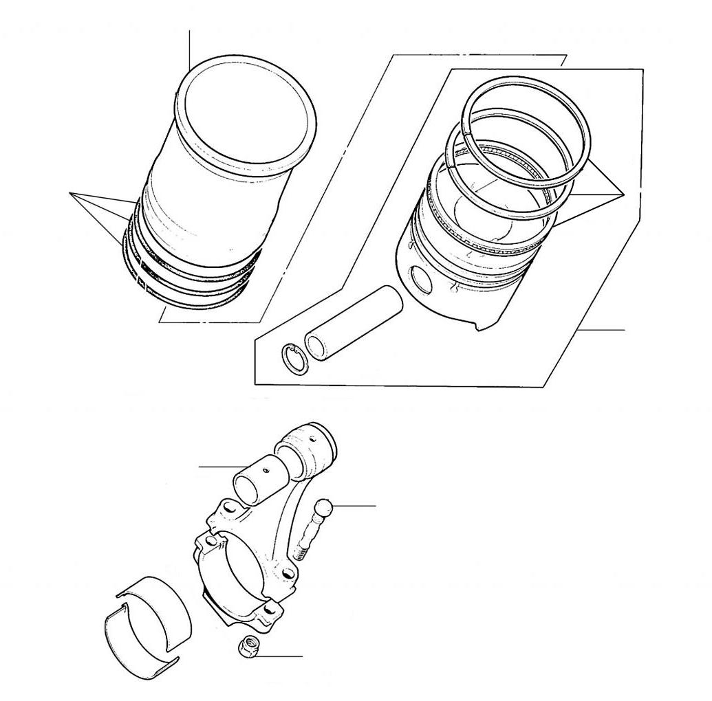 41102 Piston & Cylinder liner - VIN 26196 till 30000 (8:1 compression)