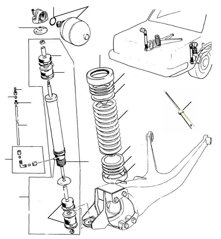 31262 rear shock absorber and spring - VIN 50000 onwards