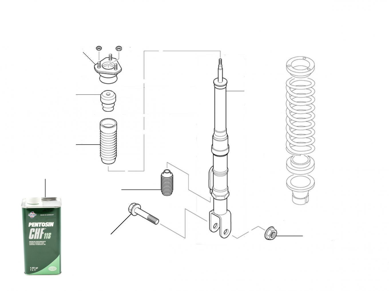 50552 Shock Absorbers Front (allemaal) - Bentley Arnage Red label