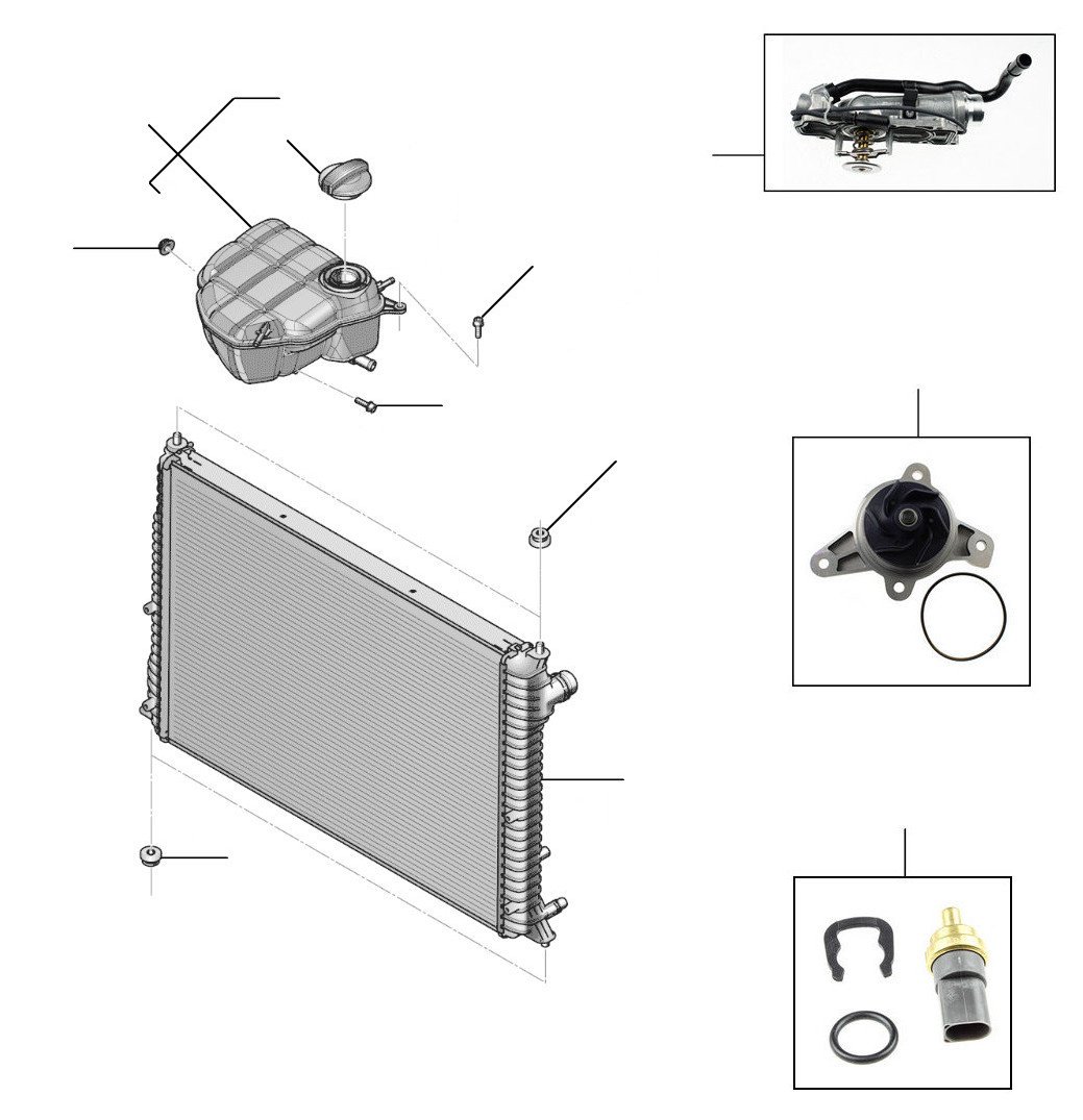 Radiator flyiing spur 2014-2019 W12 - 2014 till 2019
