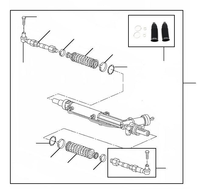 Steering rack gt 2004-2011 - 2005 till 2013
