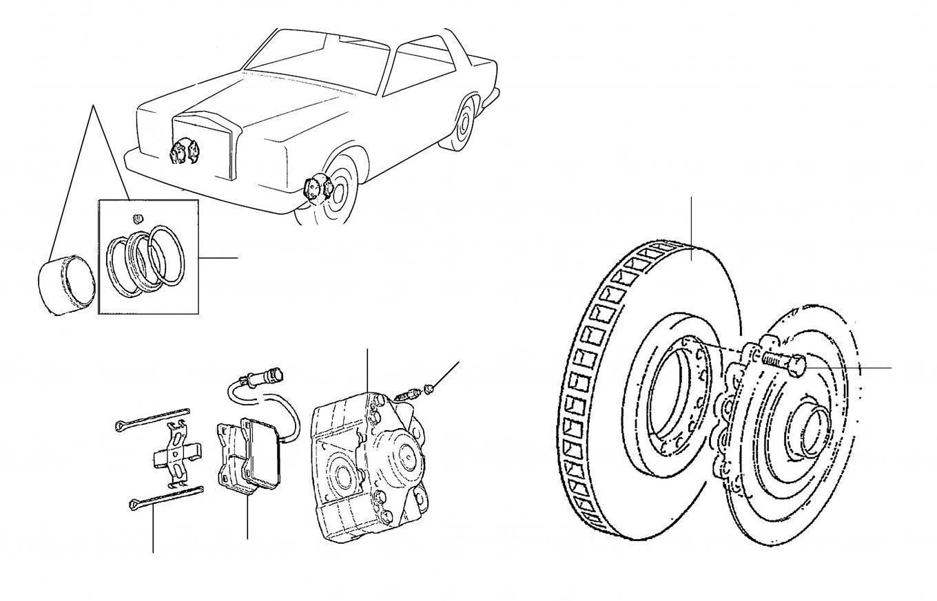 40452 Front Brakes (Discs, Pads, Calipers) Cars with Uprated Brake Disc (340mm) - Cars with Big Brake Disc (340mm)