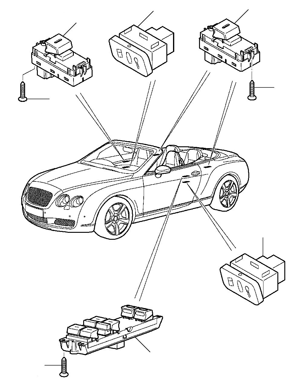 door trim switches gtc - VIN 39828 till 51364