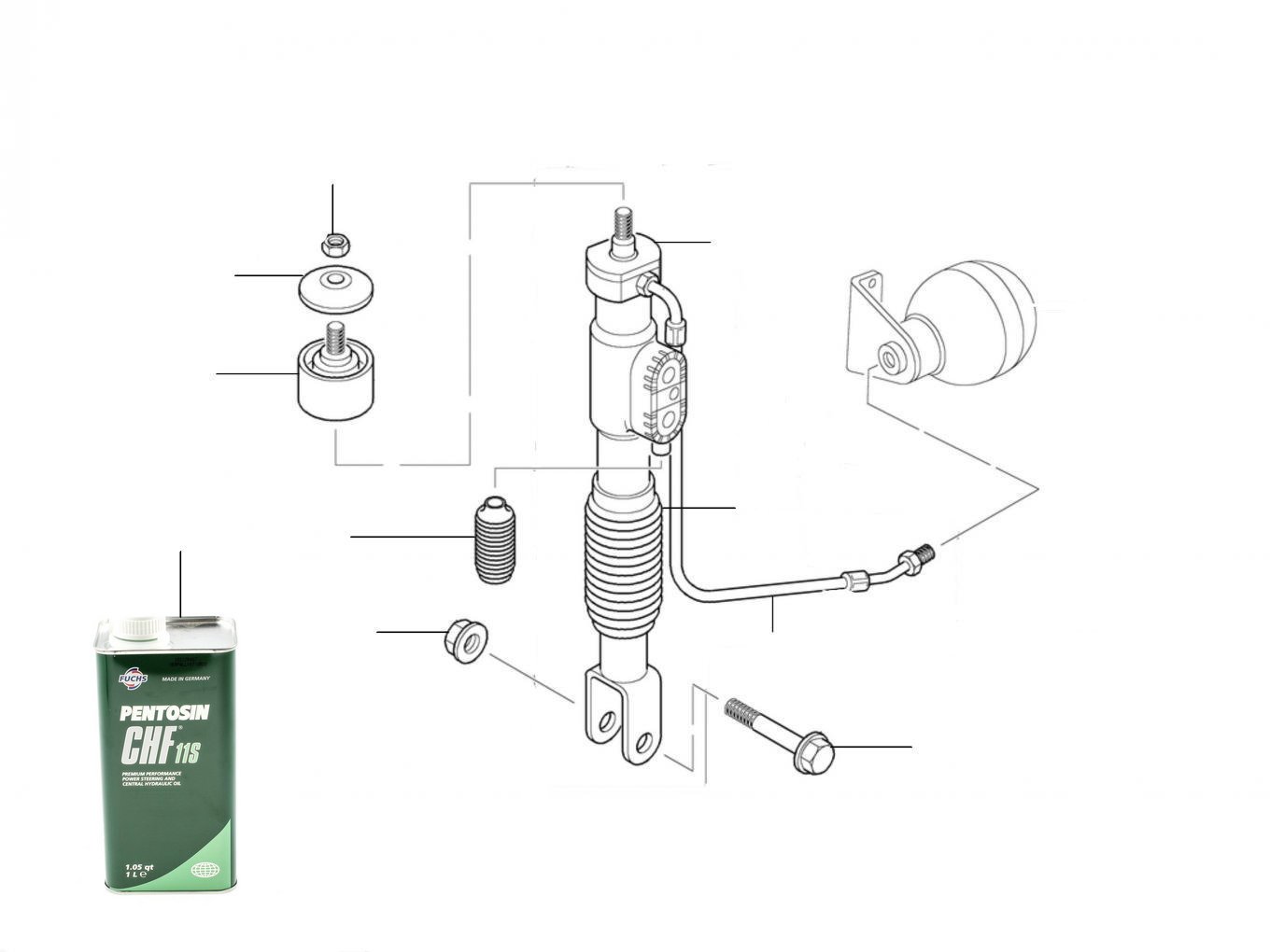 Rear shock breakers seraph 05565 onwards - VIN 05565 onwards