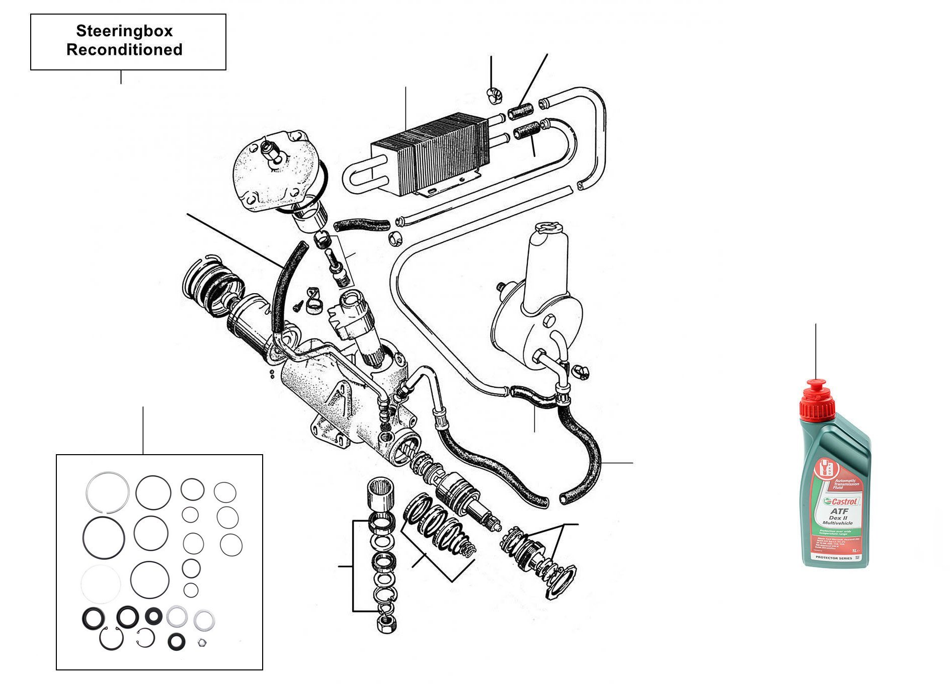31086 Steering box - VIN 01001 till 11215
