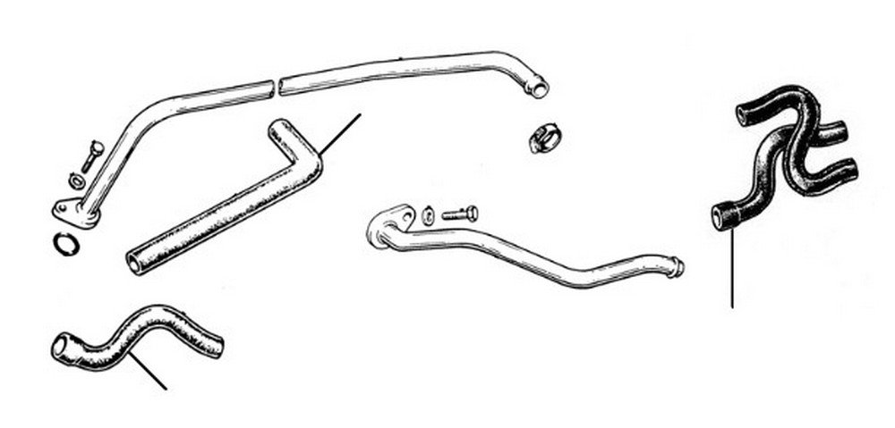 Heater hoses before vin 6860 - Before VIN 6860