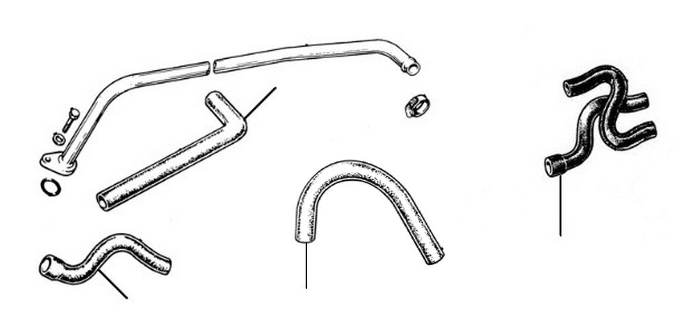 Heater hoses vin 6860 - 13618 - VIN 6860 till 13618