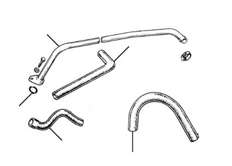 Heater hose 13619-26708 - VIN 13619-26708