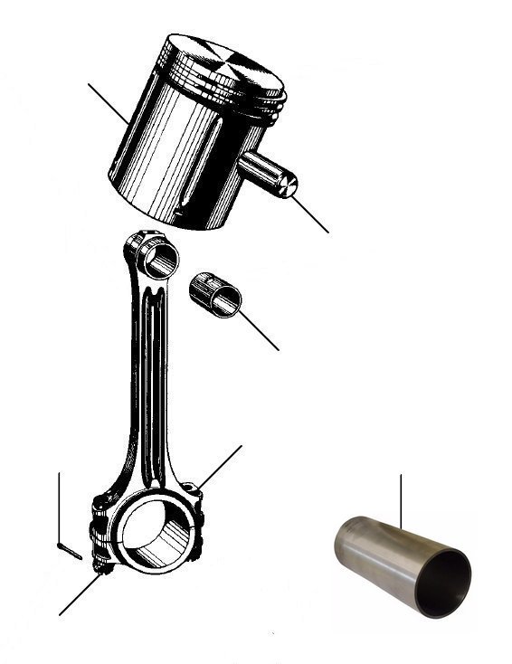 piston en liners mkvi 4.25 l - Piston & Liners