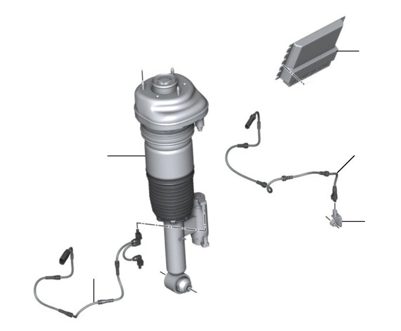 Rear axle supsension cullinan - Rear air spring strut