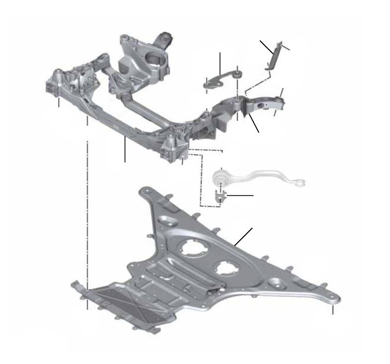 Front axle support - Front axle support