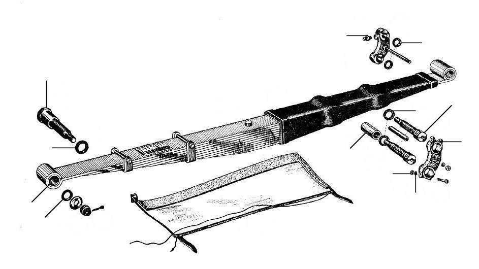 rear spring bushes mvki - Rear Spring Bushes, Shackle Pins & O-Rings