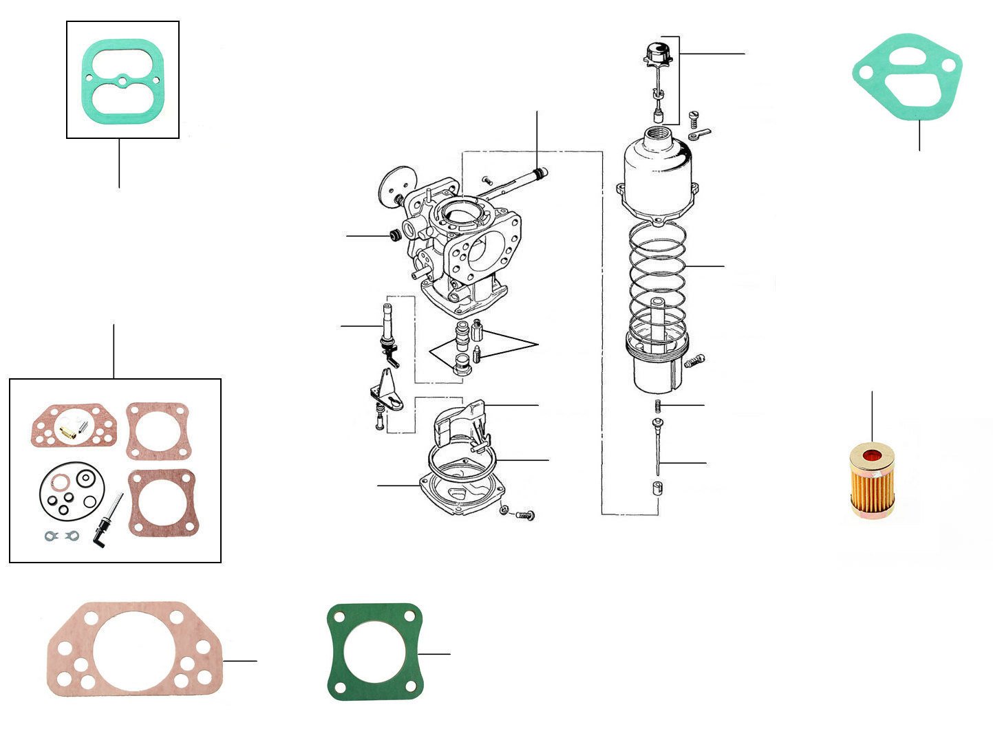 Carburetor silver shadow 30001-41686 other than north america, japan en austria - VIN 30001 till 41686