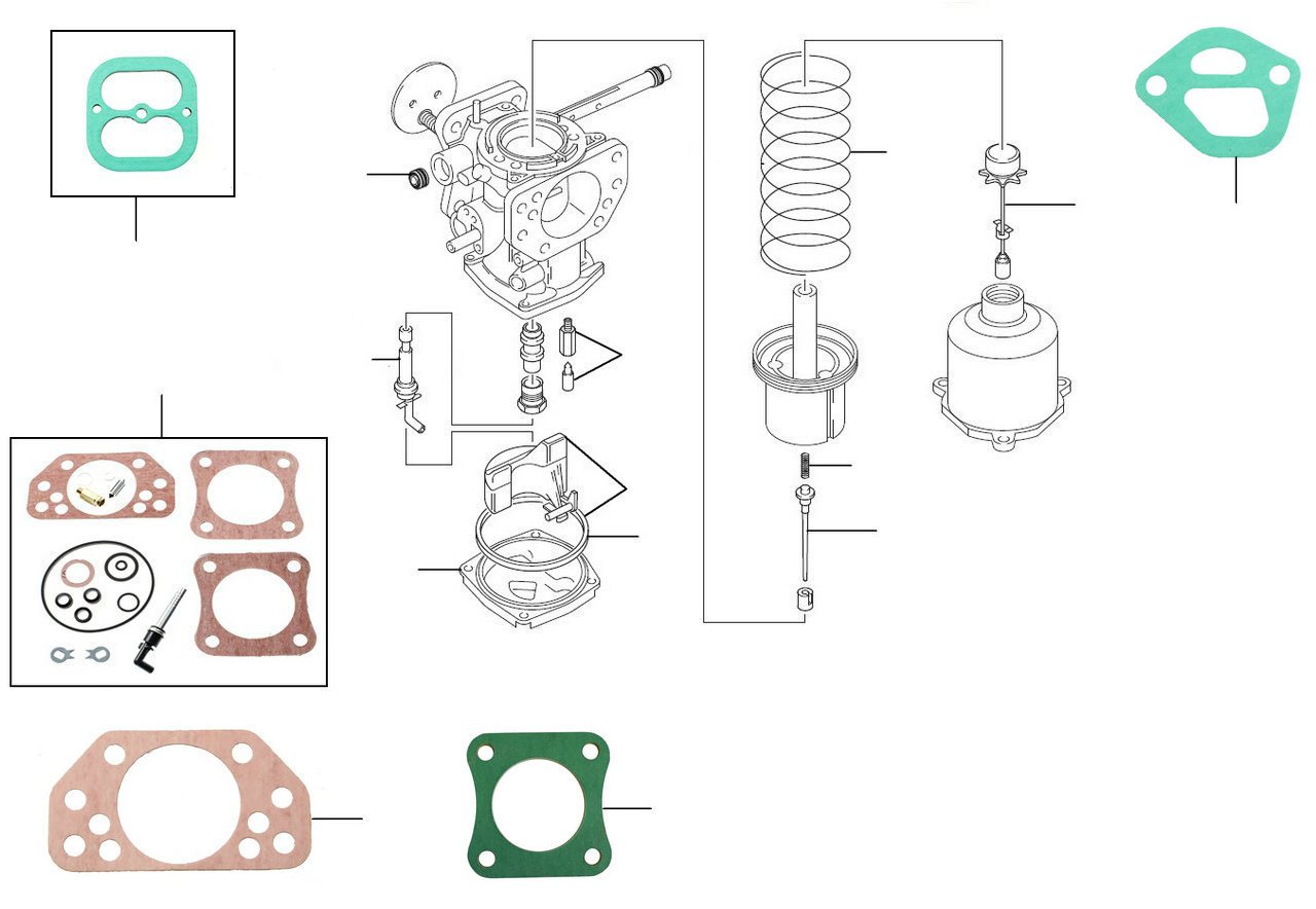 Carburetor corniche 26159 - 50756 nam - VIN 26159 till 50756