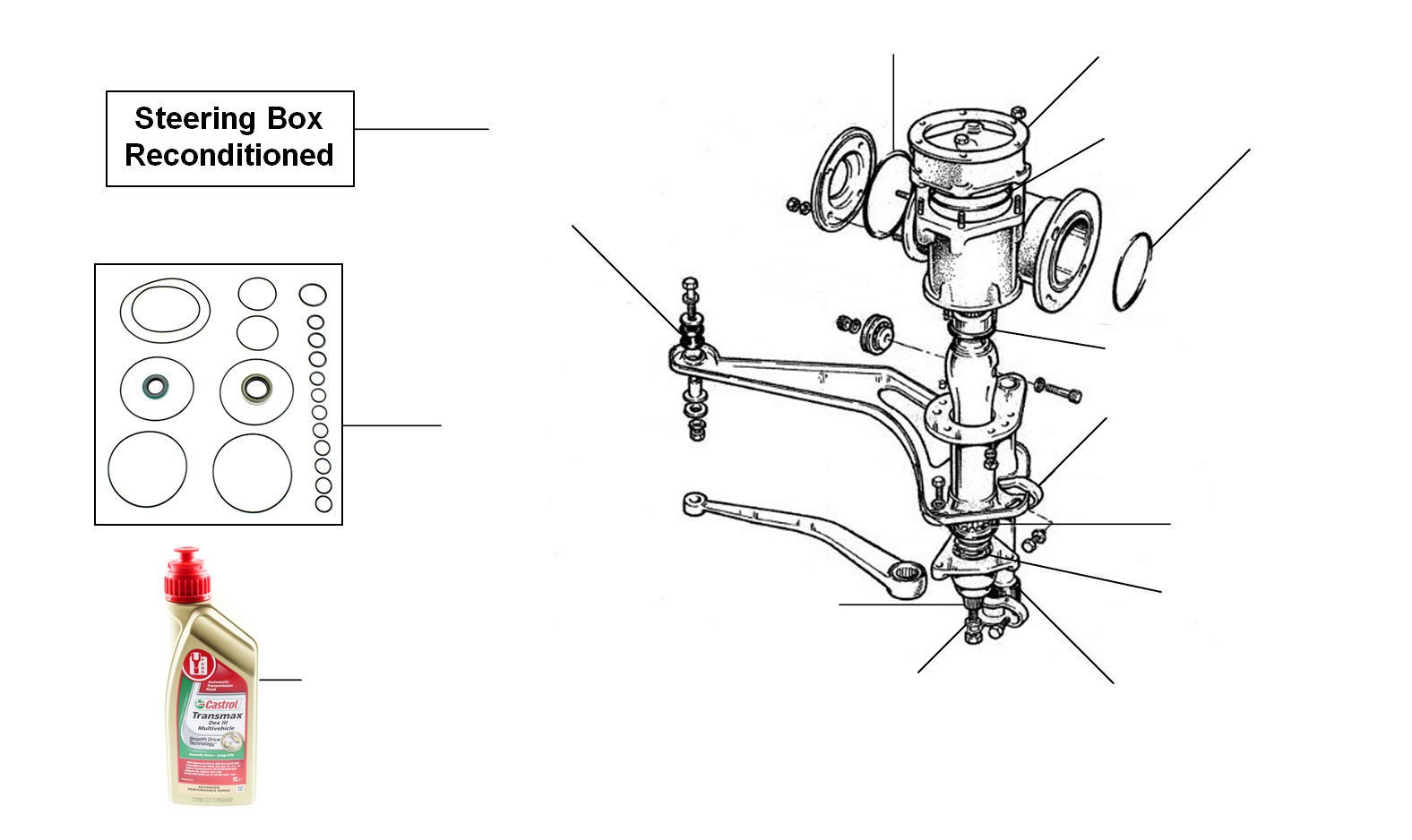 Steering box 1955 cloud II-III S2-S3 - Steering Box