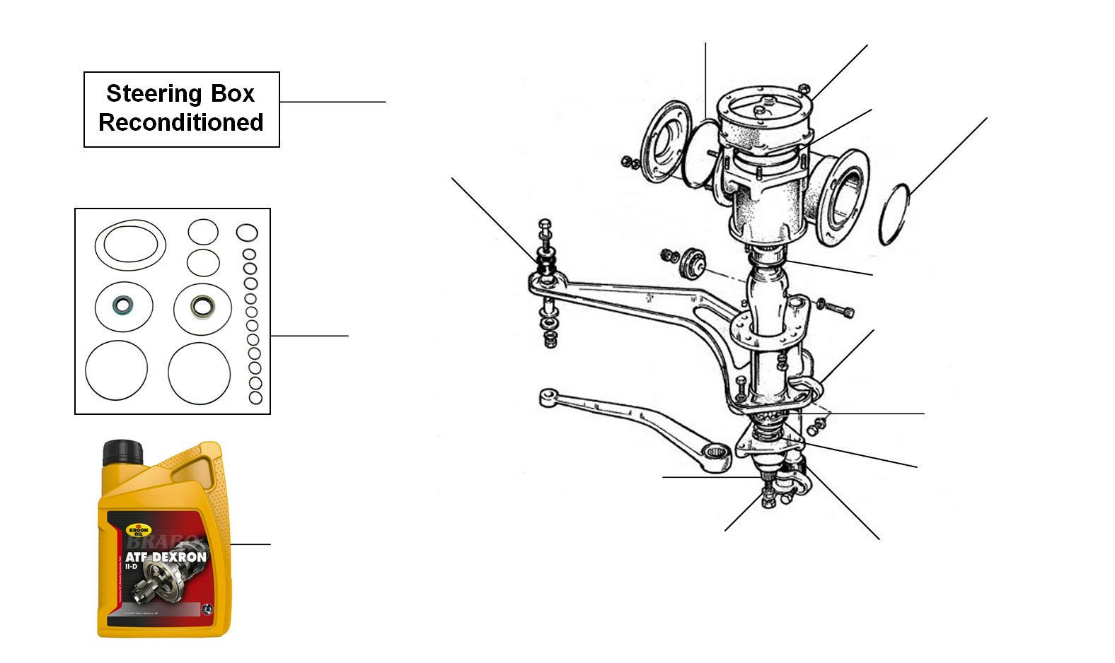 Steering box 1955 cloud II-III S2-S3 - Steering Box